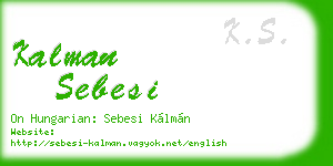 kalman sebesi business card