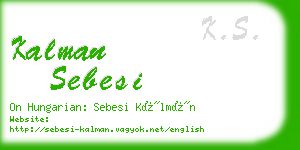 kalman sebesi business card